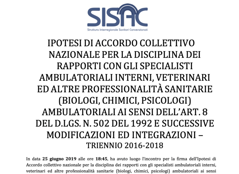 ACCORDO COLLETTIVO NAZIONALE