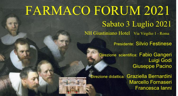 Sabato 3 luglio a Roma Farmaco Forum